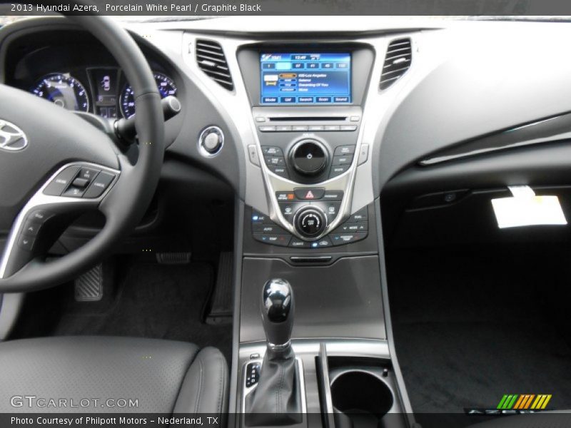 Porcelain White Pearl / Graphite Black 2013 Hyundai Azera