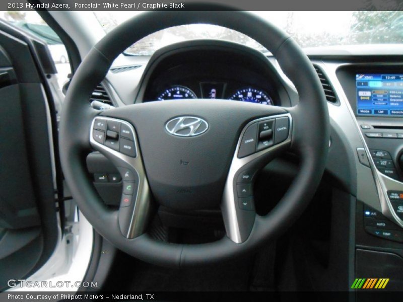 Porcelain White Pearl / Graphite Black 2013 Hyundai Azera