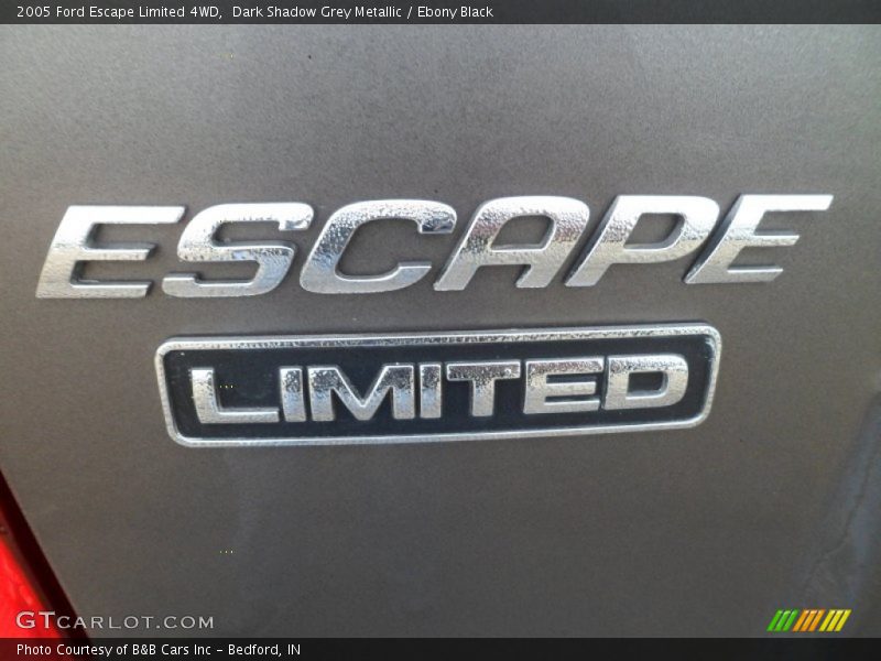 Dark Shadow Grey Metallic / Ebony Black 2005 Ford Escape Limited 4WD
