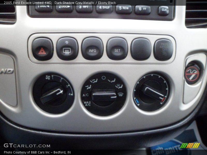 Dark Shadow Grey Metallic / Ebony Black 2005 Ford Escape Limited 4WD