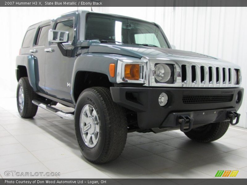 Slate Blue Metallic / Ebony Black 2007 Hummer H3 X