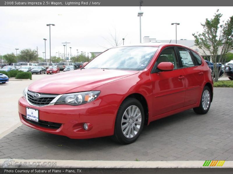 Lightning Red / Ivory 2008 Subaru Impreza 2.5i Wagon