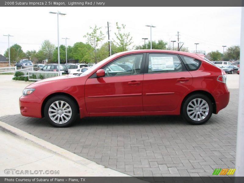 Lightning Red / Ivory 2008 Subaru Impreza 2.5i Wagon