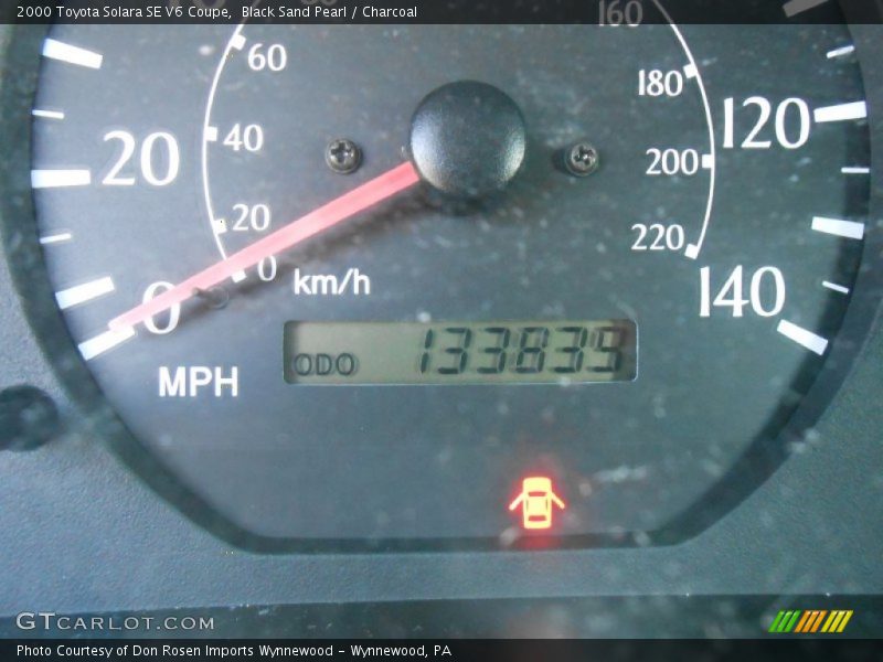 Black Sand Pearl / Charcoal 2000 Toyota Solara SE V6 Coupe