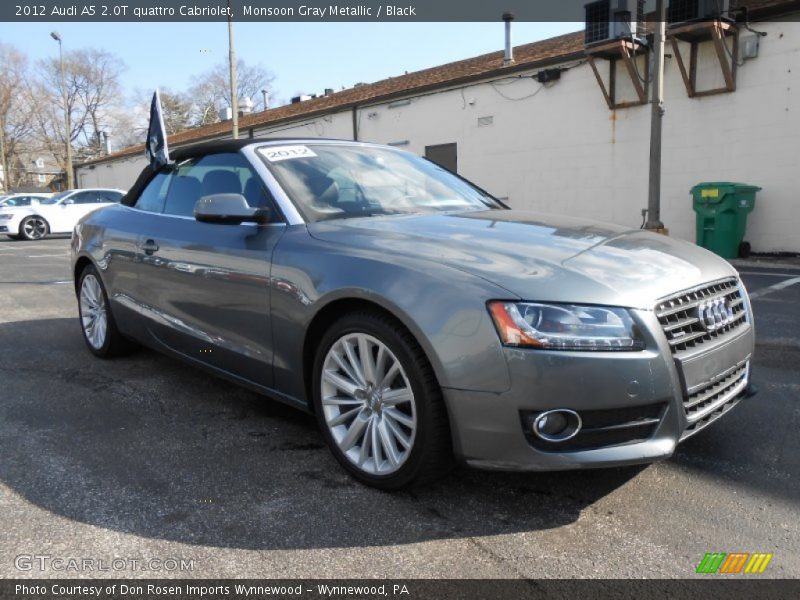 Monsoon Gray Metallic / Black 2012 Audi A5 2.0T quattro Cabriolet