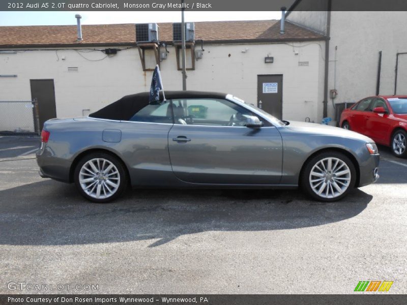 Monsoon Gray Metallic / Black 2012 Audi A5 2.0T quattro Cabriolet