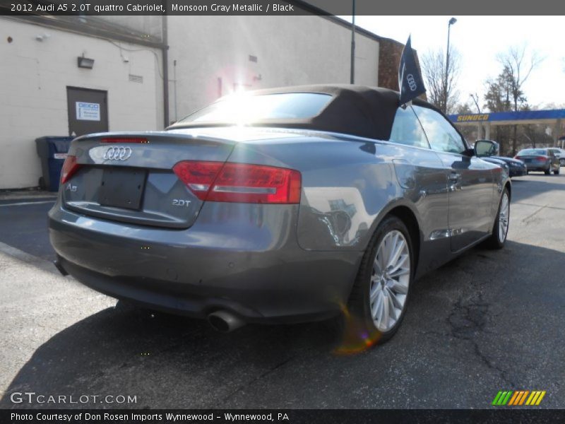 Monsoon Gray Metallic / Black 2012 Audi A5 2.0T quattro Cabriolet