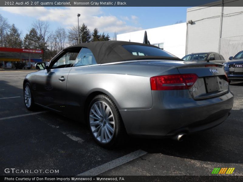 Monsoon Gray Metallic / Black 2012 Audi A5 2.0T quattro Cabriolet
