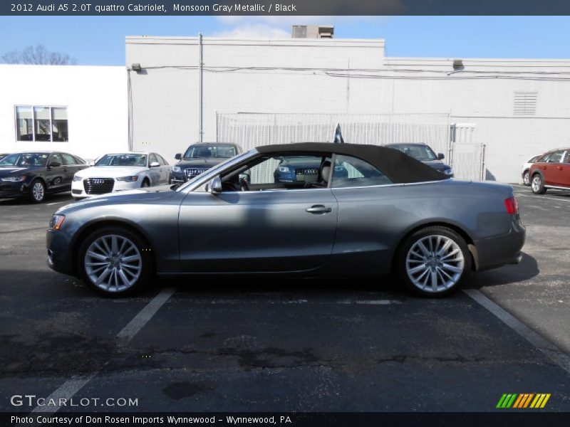 Monsoon Gray Metallic / Black 2012 Audi A5 2.0T quattro Cabriolet