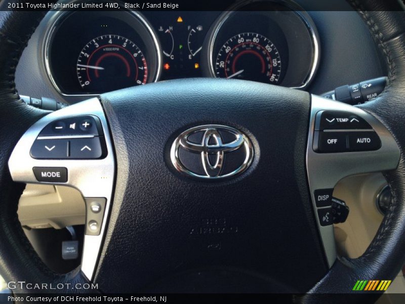 Black / Sand Beige 2011 Toyota Highlander Limited 4WD