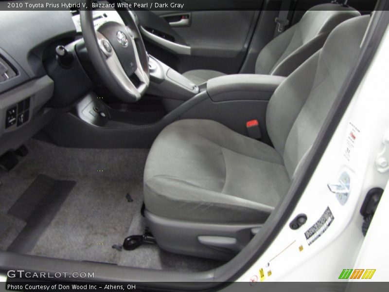 Blizzard White Pearl / Dark Gray 2010 Toyota Prius Hybrid V