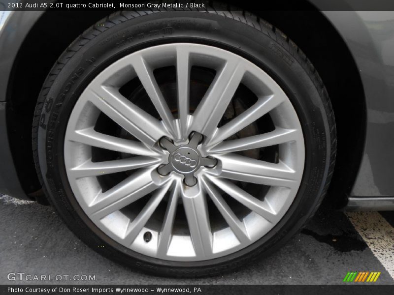 Monsoon Gray Metallic / Black 2012 Audi A5 2.0T quattro Cabriolet