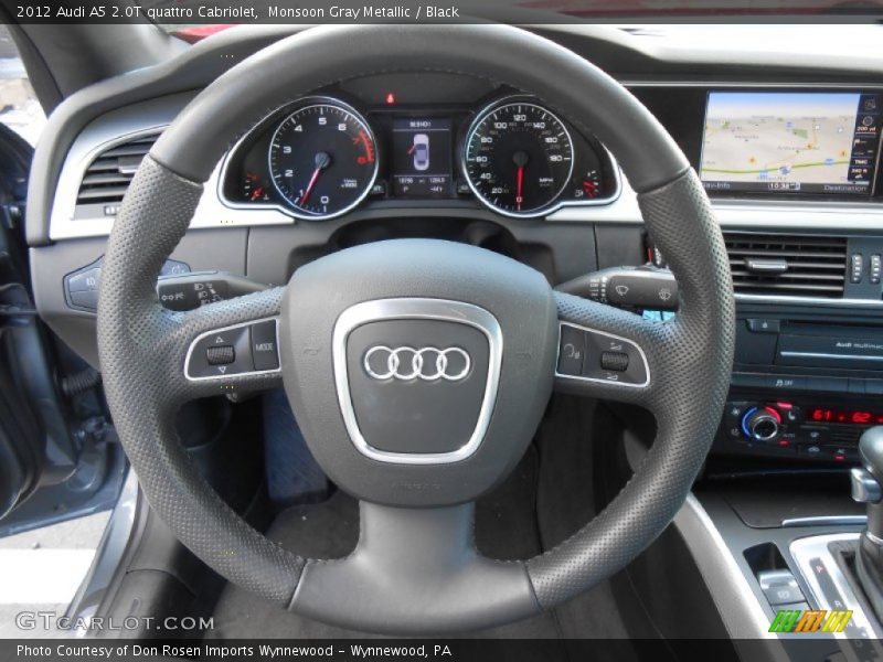 Monsoon Gray Metallic / Black 2012 Audi A5 2.0T quattro Cabriolet