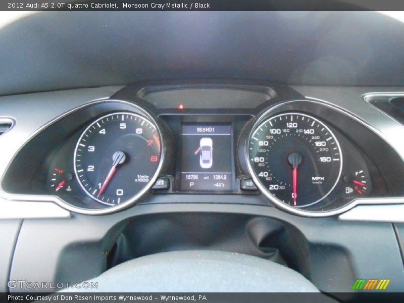 Monsoon Gray Metallic / Black 2012 Audi A5 2.0T quattro Cabriolet