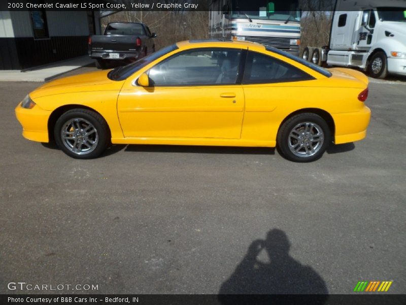 Yellow / Graphite Gray 2003 Chevrolet Cavalier LS Sport Coupe