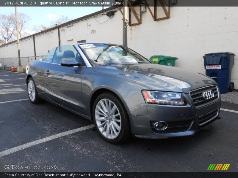 Monsoon Gray Metallic / Black 2012 Audi A5 2.0T quattro Cabriolet