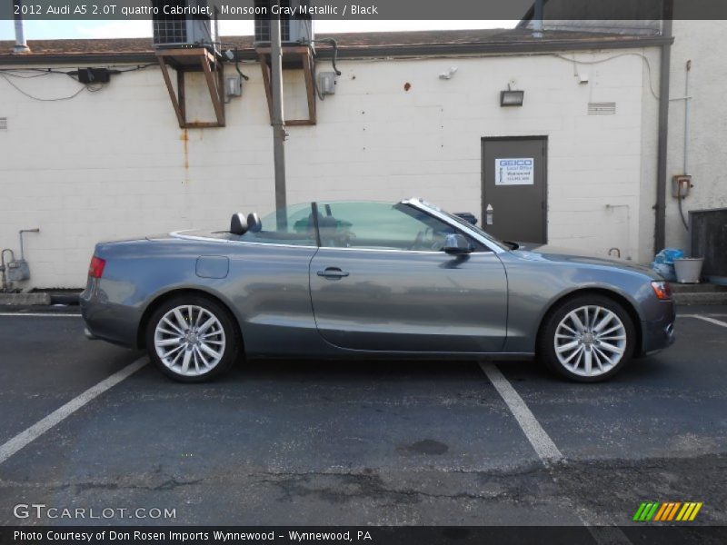 Monsoon Gray Metallic / Black 2012 Audi A5 2.0T quattro Cabriolet