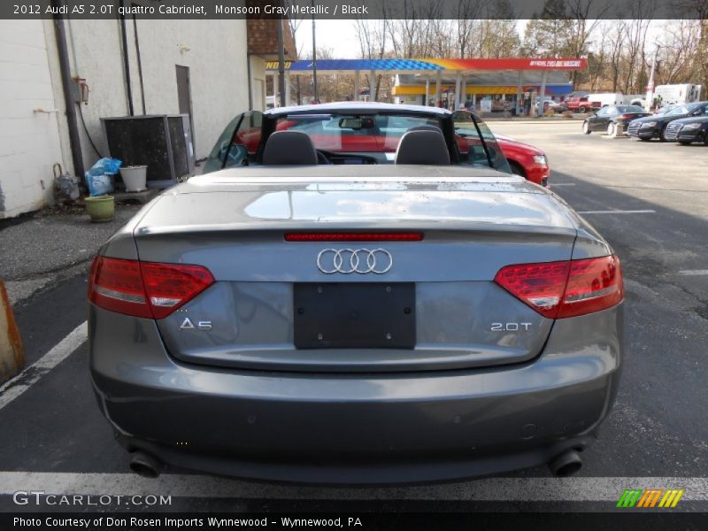 Monsoon Gray Metallic / Black 2012 Audi A5 2.0T quattro Cabriolet