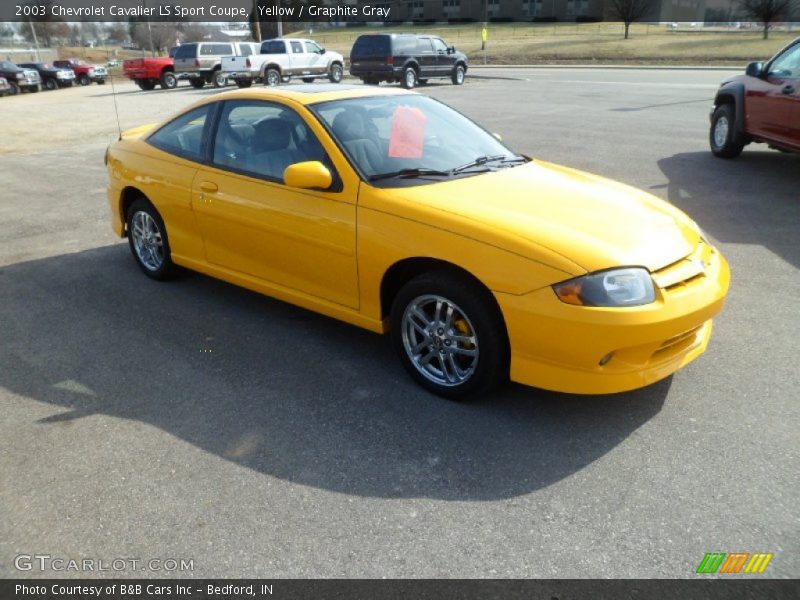 Yellow / Graphite Gray 2003 Chevrolet Cavalier LS Sport Coupe