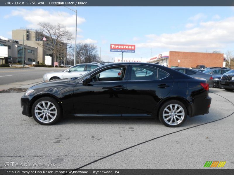 Obsidian Black / Black 2007 Lexus IS 250 AWD