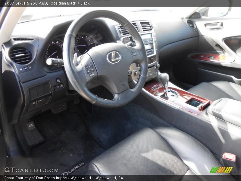 Black Interior - 2007 IS 250 AWD 