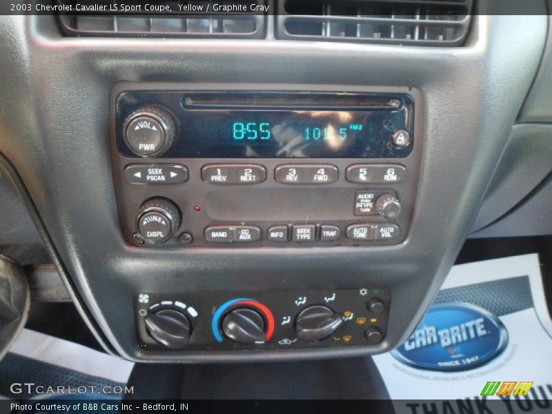 Controls of 2003 Cavalier LS Sport Coupe