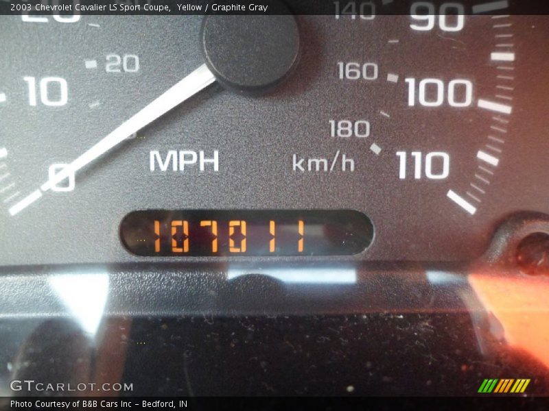 Yellow / Graphite Gray 2003 Chevrolet Cavalier LS Sport Coupe