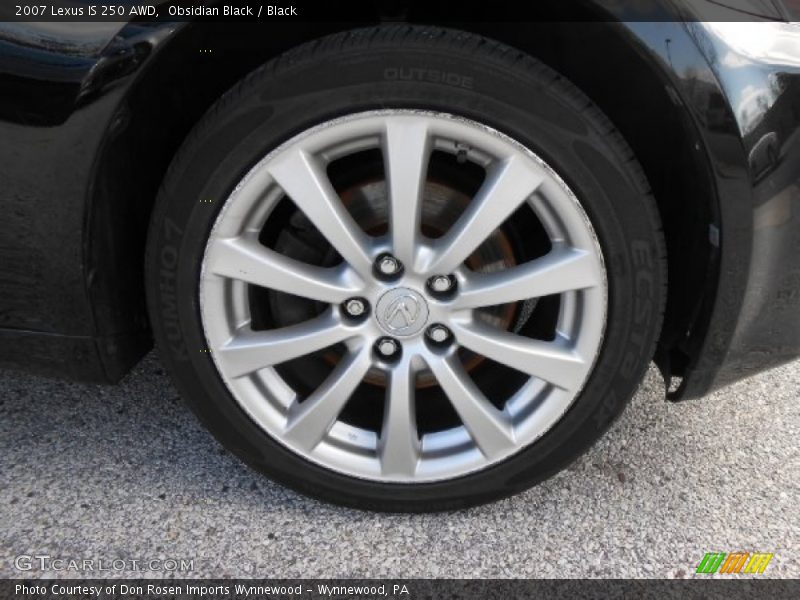 Obsidian Black / Black 2007 Lexus IS 250 AWD