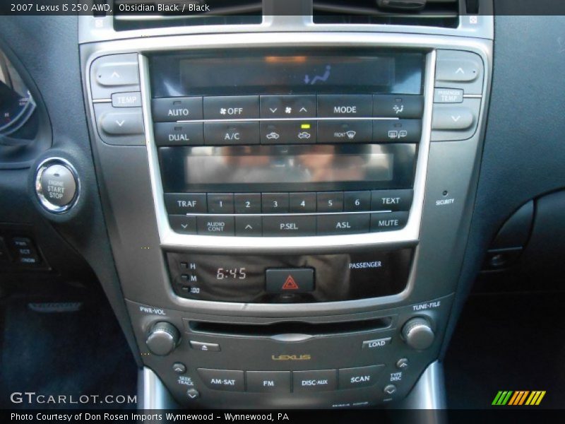 Obsidian Black / Black 2007 Lexus IS 250 AWD