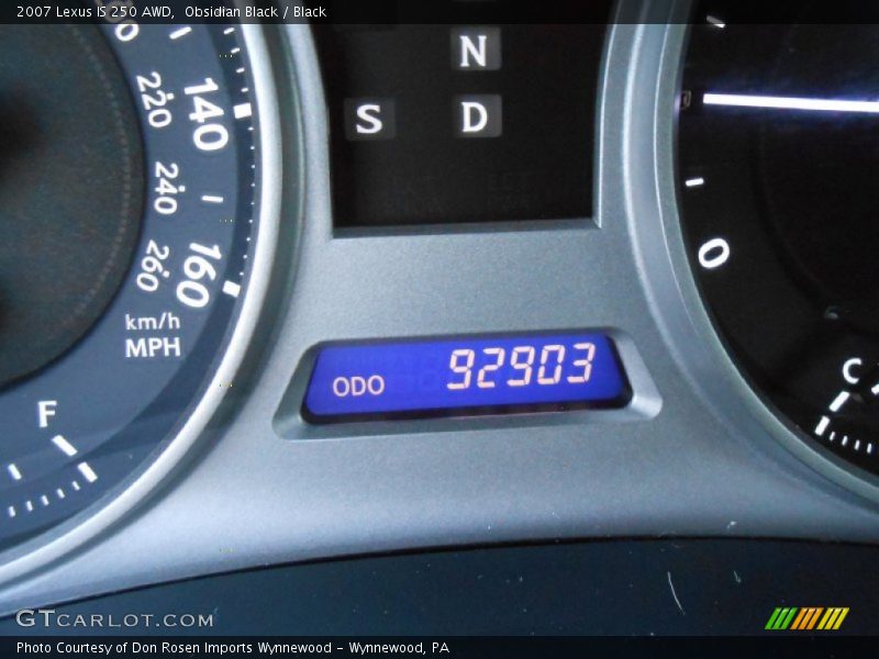 Obsidian Black / Black 2007 Lexus IS 250 AWD