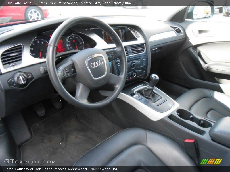 Black Interior - 2009 A4 2.0T Premium quattro Sedan 