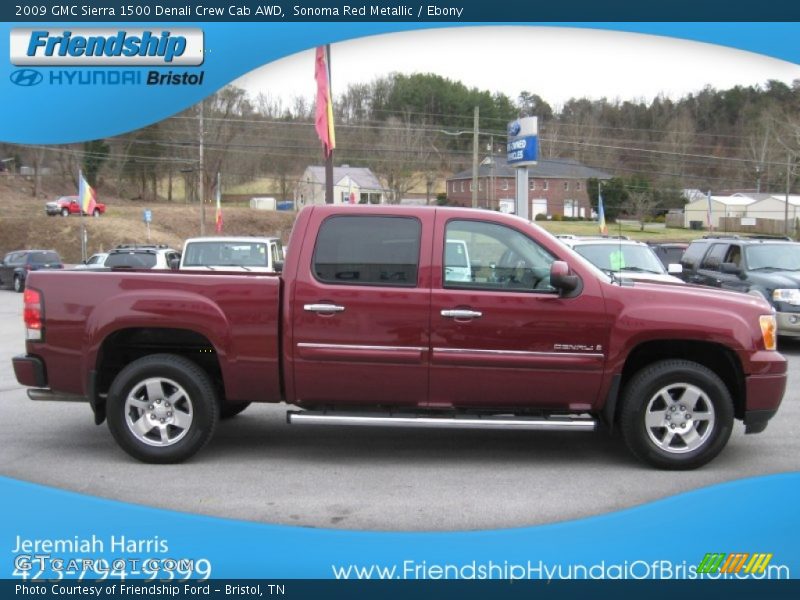 Sonoma Red Metallic / Ebony 2009 GMC Sierra 1500 Denali Crew Cab AWD