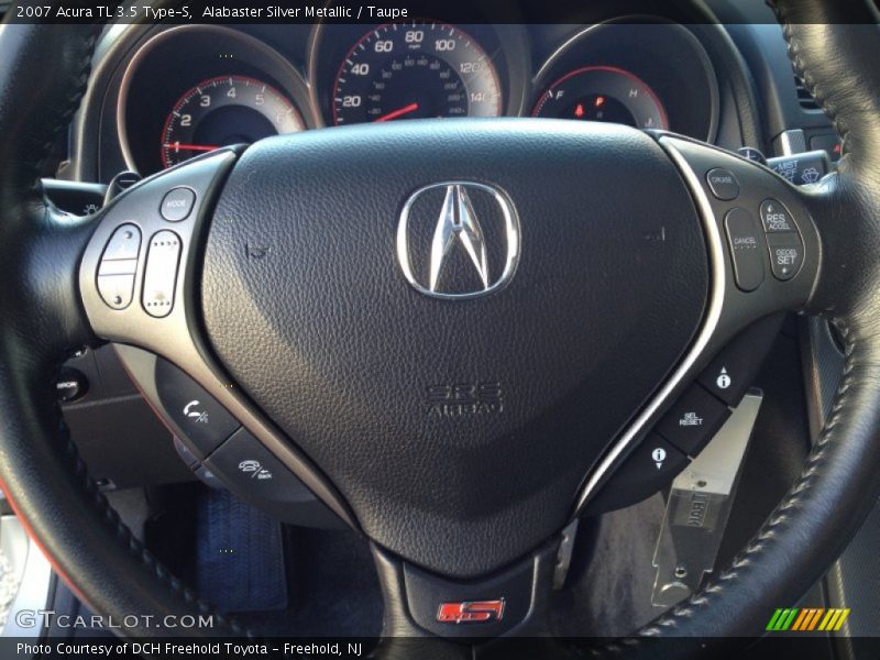 Alabaster Silver Metallic / Taupe 2007 Acura TL 3.5 Type-S
