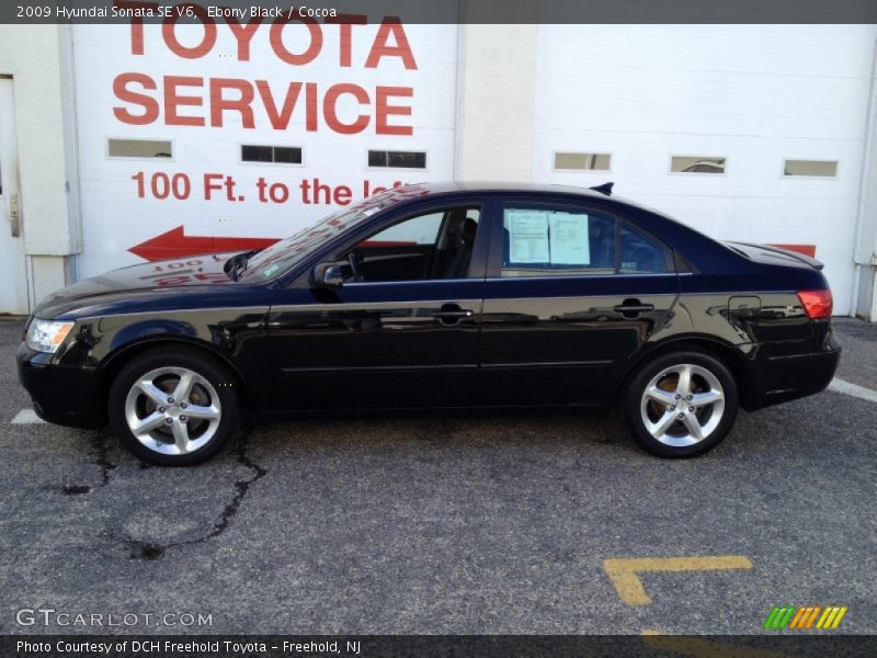 Ebony Black / Cocoa 2009 Hyundai Sonata SE V6