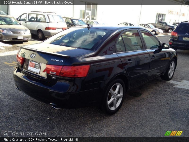 Ebony Black / Cocoa 2009 Hyundai Sonata SE V6