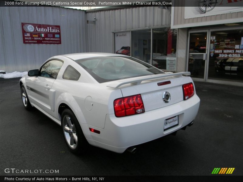 Performance White / Charcoal Black/Dove 2008 Ford Mustang GT/CS California Special Coupe