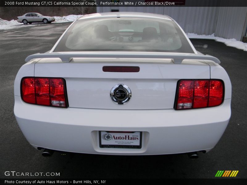 Performance White / Charcoal Black/Dove 2008 Ford Mustang GT/CS California Special Coupe