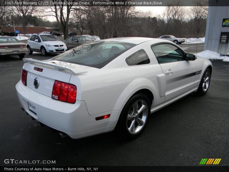 Performance White / Charcoal Black/Dove 2008 Ford Mustang GT/CS California Special Coupe
