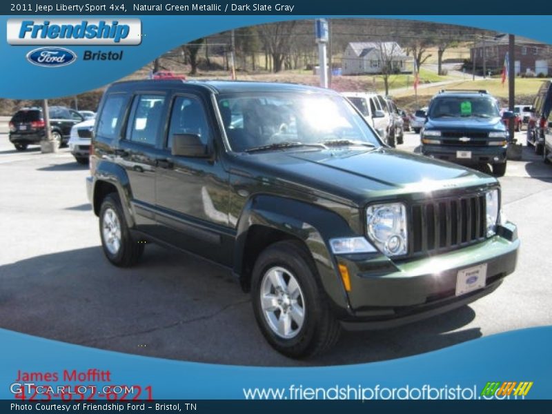 Natural Green Metallic / Dark Slate Gray 2011 Jeep Liberty Sport 4x4