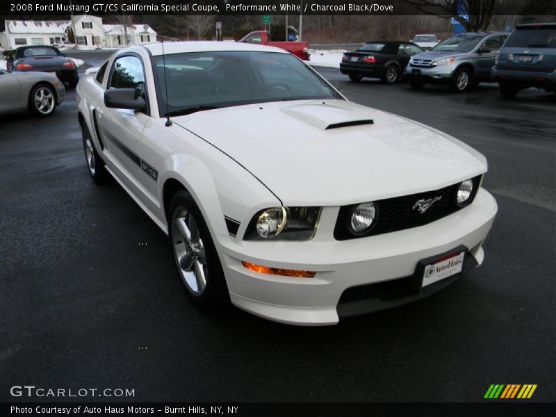 Performance White / Charcoal Black/Dove 2008 Ford Mustang GT/CS California Special Coupe