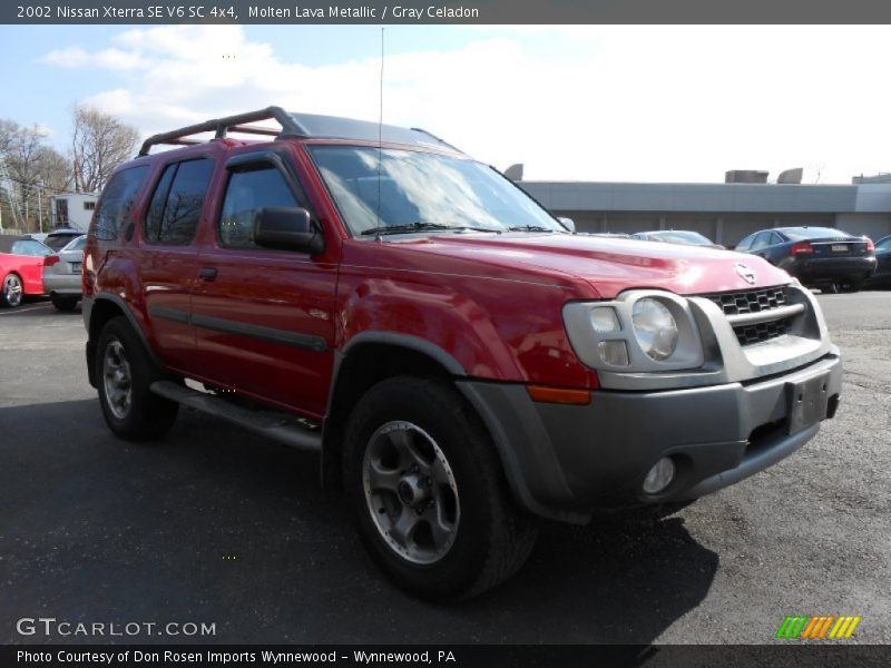 Molten Lava Metallic / Gray Celadon 2002 Nissan Xterra SE V6 SC 4x4