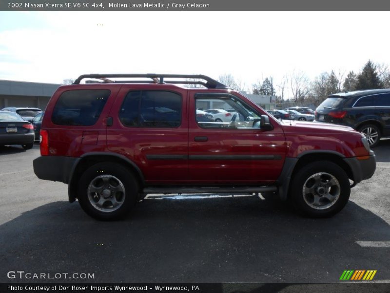 Molten Lava Metallic / Gray Celadon 2002 Nissan Xterra SE V6 SC 4x4