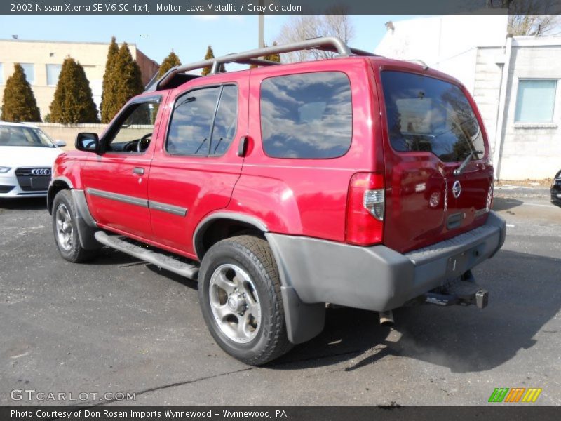 Molten Lava Metallic / Gray Celadon 2002 Nissan Xterra SE V6 SC 4x4