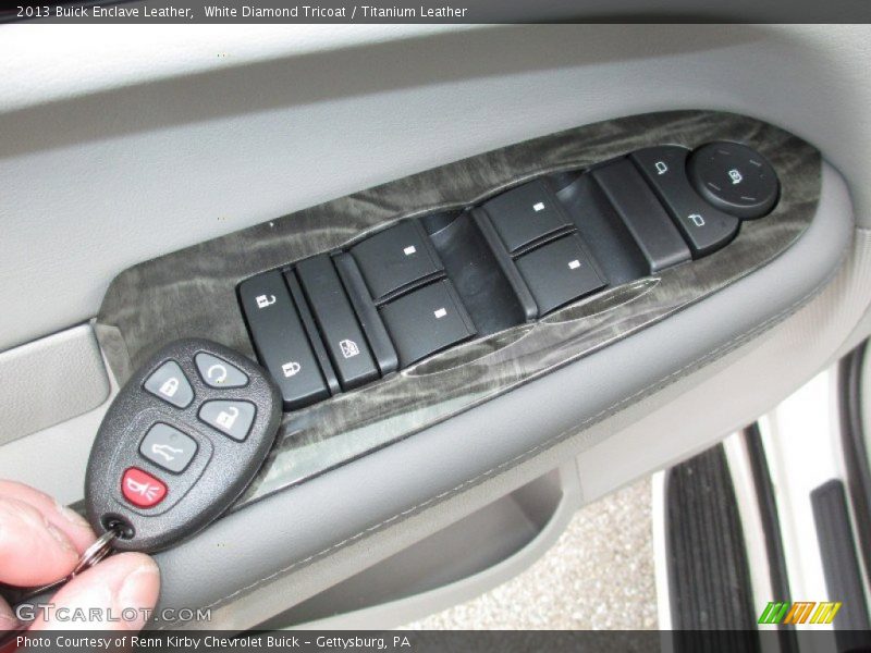 White Diamond Tricoat / Titanium Leather 2013 Buick Enclave Leather