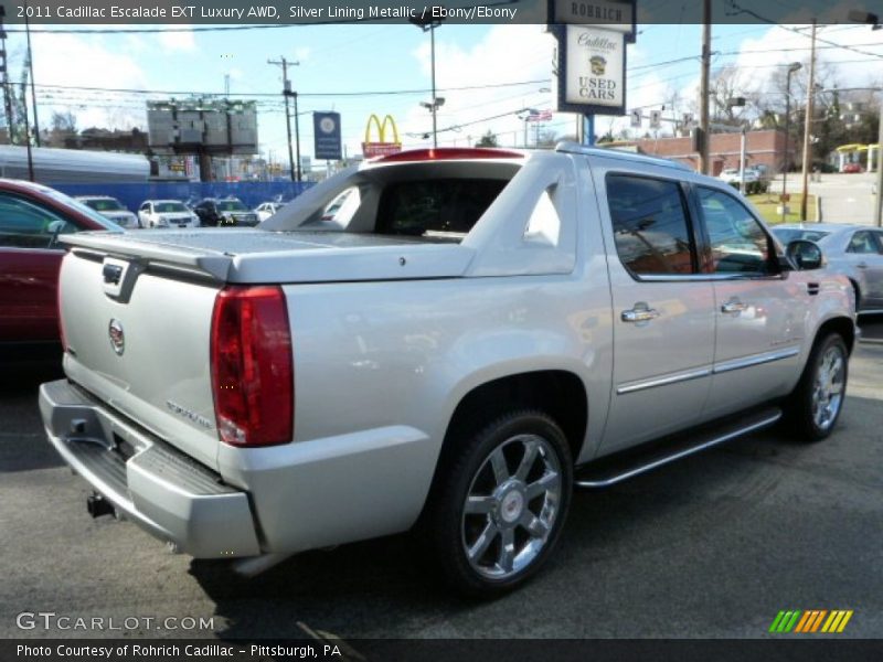 Silver Lining Metallic / Ebony/Ebony 2011 Cadillac Escalade EXT Luxury AWD