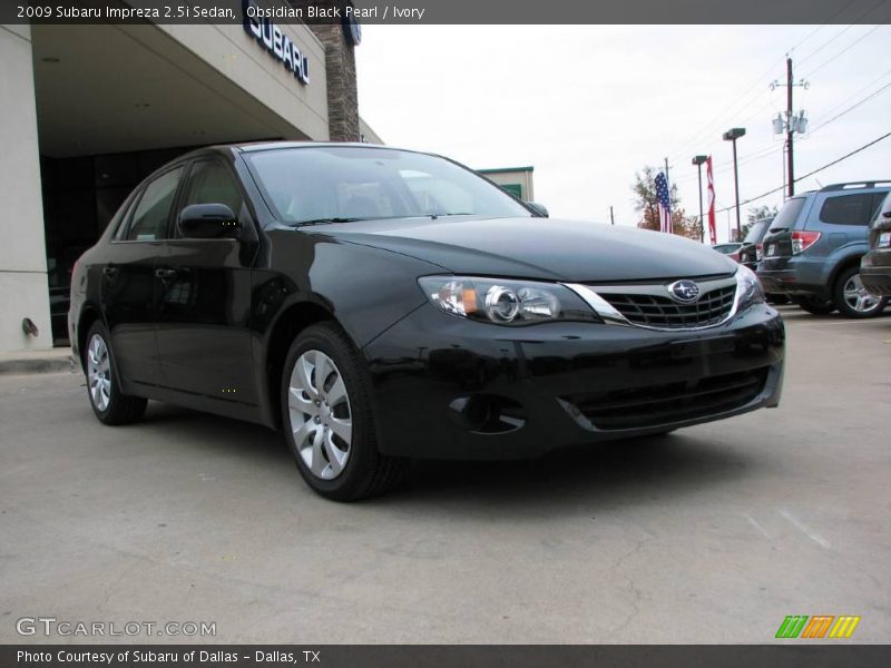 Obsidian Black Pearl / Ivory 2009 Subaru Impreza 2.5i Sedan