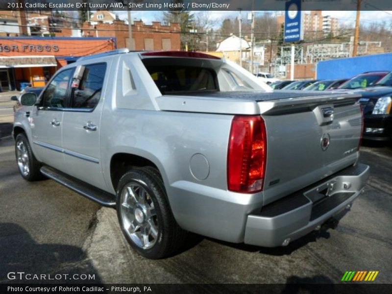 Silver Lining Metallic / Ebony/Ebony 2011 Cadillac Escalade EXT Luxury AWD