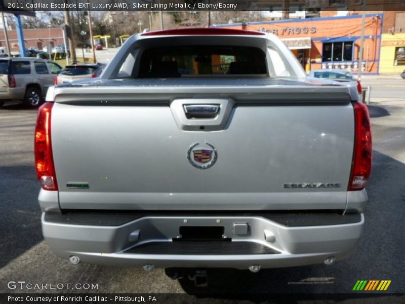 Silver Lining Metallic / Ebony/Ebony 2011 Cadillac Escalade EXT Luxury AWD