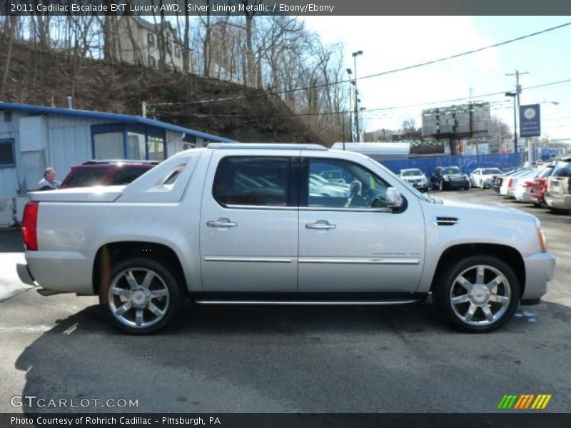 Silver Lining Metallic / Ebony/Ebony 2011 Cadillac Escalade EXT Luxury AWD