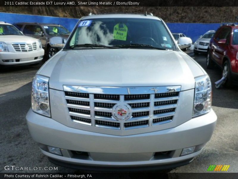 Silver Lining Metallic / Ebony/Ebony 2011 Cadillac Escalade EXT Luxury AWD